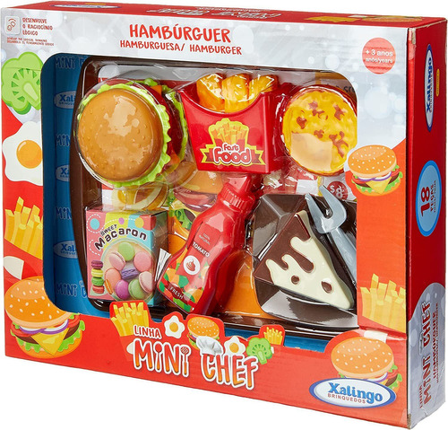 Hambúrguer Mini Chef Infantil Xalingo