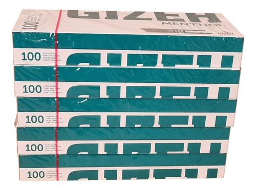 Tubos Gizeh Con Filtro Menthol Pack X 5 Cajas : 500 Tubos