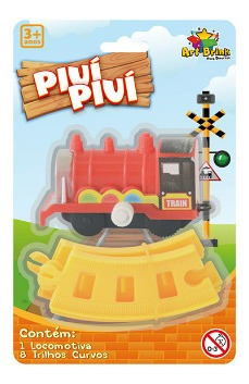 Trem Trenzinho De Corda Coloridos Piuí Piuí Infantil
