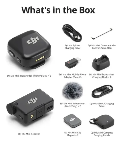 Dji Mic Mini Combo 1 Tx + 1 Rx + Outros | Parcelamento sem juros