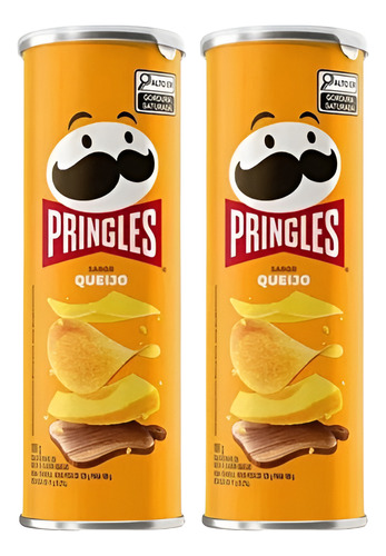 Kit 2 Salgadinho De Batata Pringles Queijo 109g