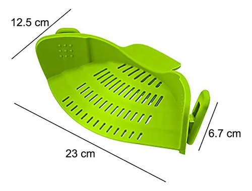 Colador De Silicona Rimei Con Clip Para Todas Las Ollas Y Sartenes