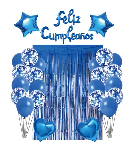 X29 Set De Cumpleaños Globos Cumpleaños Globo Metalizado Globos De  Cumpleaños Globos Feliz Cumpleaños Globo De Fiesta Decoracion Cumpleaños  Cortina Decoracion Cumpleanos Globo Azul Oscuro Pasteleriacl