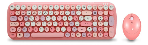 Kit Mouse y Teclado Redlemon 80842 Color Rosa