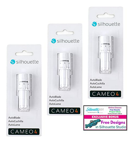 Juego De 3 Cuchillas Silhouette Autoblade Para Cameo 4 Con 5