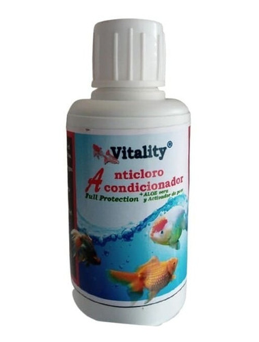 Anticloro Vitality Peces 250cc Con Aloe Vera Acuario