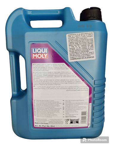 Garrafa Aceite Liqui Moly 5w 30 Gasolin/diesel 5 Lts.