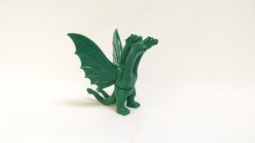 Figura Sofubi Marusan Ex Showa King Ghidorah Green Japón.