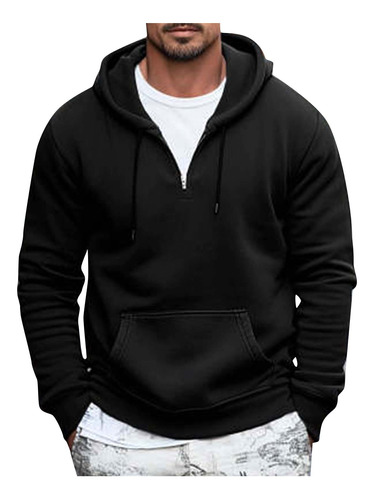 Sudadera Tipo V Para Hombre, Estilo Cargo Y Cierre En V, Con