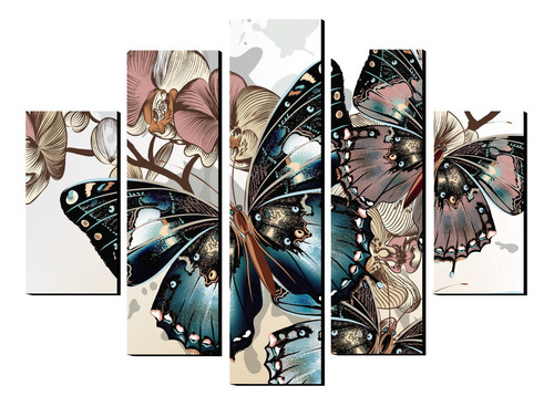 Cuadro Decorativo Mariposas Vintage