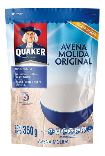 Imagen 3 de 4 de Combo Avena Quaker Momentos Fortificada- Instantánea- Molida