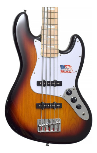 Baixo 5 Cordas Sx Jazz Bass Sjb753 Tone Sunburst Regulado!