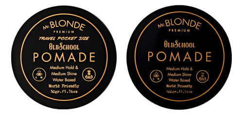  2 Cera Pomada Cabello Barbería Mr. Blonde X100g Y 50 G