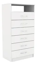 Comprar Comodas Cajoneras 6 Cajones Espacio Dormitorio Blanco 061