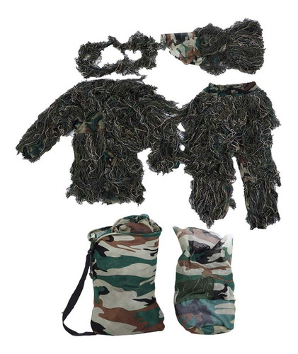 Traje De Camuflaje Ghillie Para Niños, Disfraz Para Niños