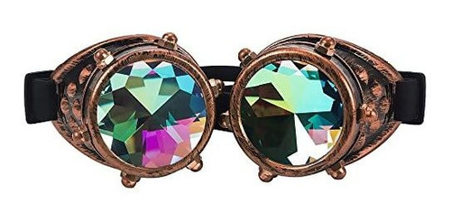 Gafas Steampunk Con Cristales Arcoíris.