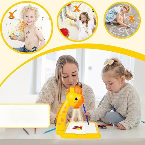 Jirafa Proyector De Dibujo Mesa De Arte Para Niños Set Largo