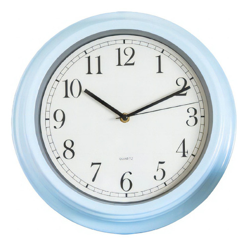 Reloj Pared Retro Pl. Mco Celeste 30cm Diam Color del fondo Blanco