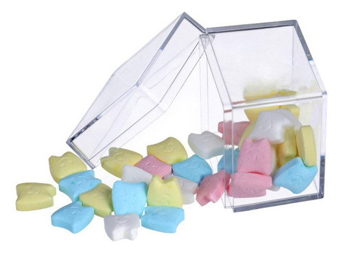 12 Cajas De Regalo De Acrílico Transparente En Forma De Cubo