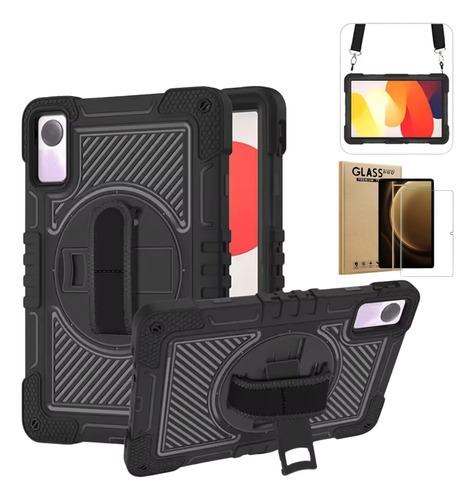 Funda Y Vidrio Protección Completa Con Correa Para Tablet