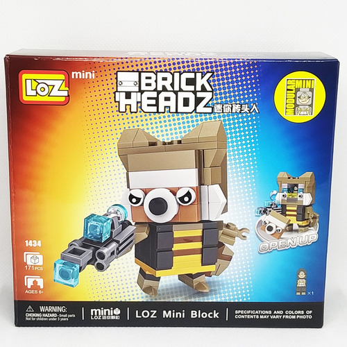 Boneco Em Blocos Rocket Raccoon Brickheadz Loz Mini 1434