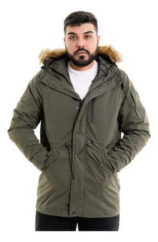 Parka verde militar best sale masculina
