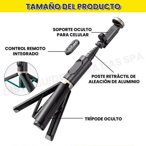 Selfie Stick Trípode Control Remoto Led Bluetooth