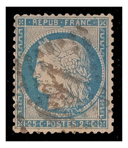 Francia 25 Cents 1871 República Us. Mat. Puntos Yv. 60c