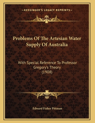 Libro Problems Of The Artesian Water Supply Of Australia:...