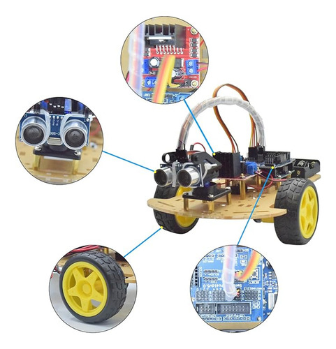 Smart Robot Car 2wd Chasis Kit Compatible Con Arduino