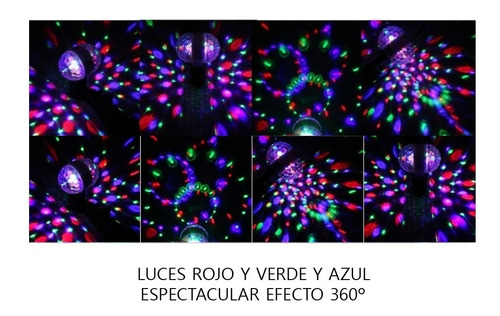 Combo Luces Dj Laser Lluvia + Bola Rayos Doble Led Giratoria