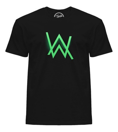 Playera Alan Walker Logo Fotoluminiscente T-shirt