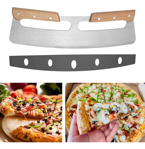 Cortador De Pizza De Acero Inoxidable, Hoja Basculante Con