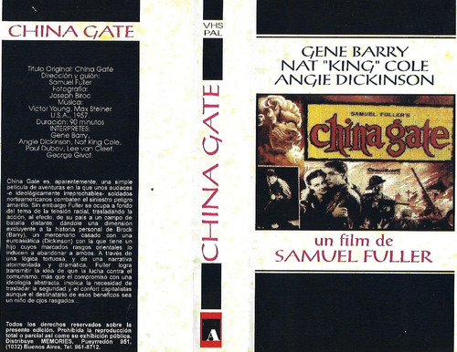 China Gate Vhs Samuel Fuller Angie Dickinson Lee Van Cleef