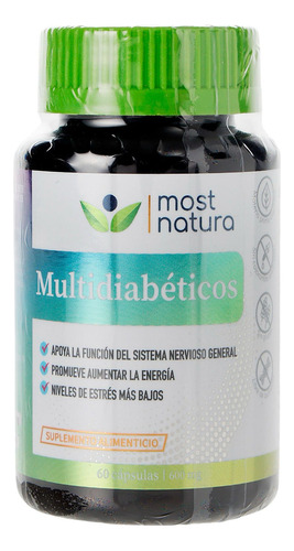 Most Natura Multidiabeticos, Vitaminas Y Minerales 60c Sabor Sin Sabor