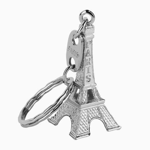 Imagen 1 de 1 de Llavero Torre Eiffel Paris 4 Cm Cromado