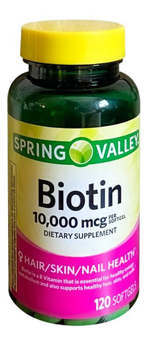 Biotin 10000 Mcg 120 Capsulas - Spring Valley