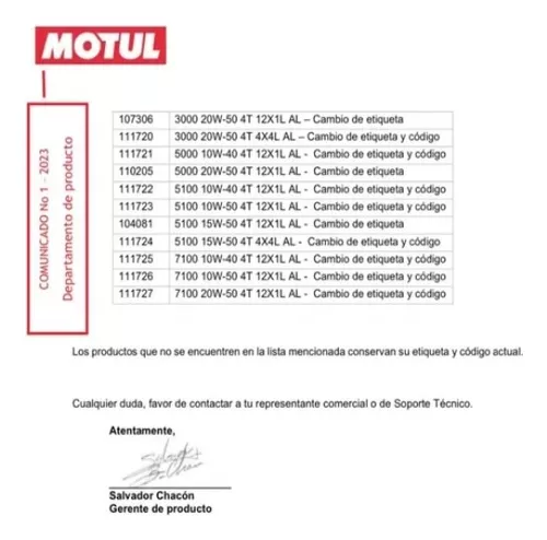 Aceite De Motor A Gasolina 2 Tiempos Motul 710 1l Sintetico