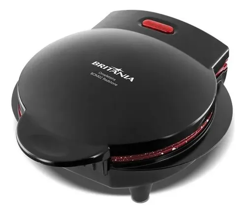 Omeleteira Bom02p Antiaderente Redstone 750w Britânia Cor Preto