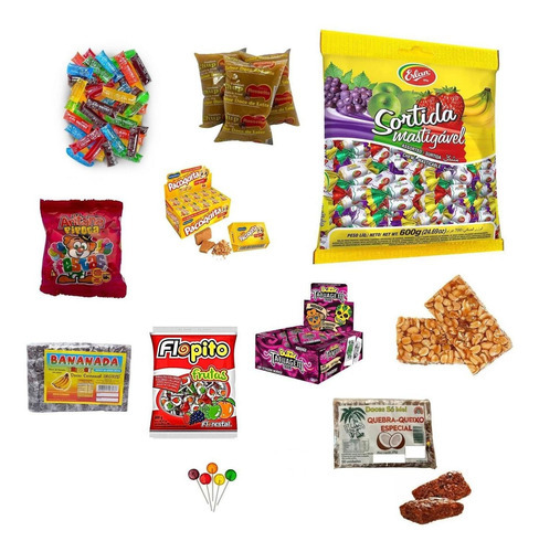 Kit Doces 1350 Doces + 150 Saquinhos Para Crianças