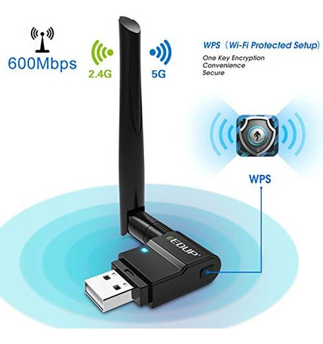 Edup Adaptador Wifi Usb Adaptador De Red Inalámbrico De Dobl