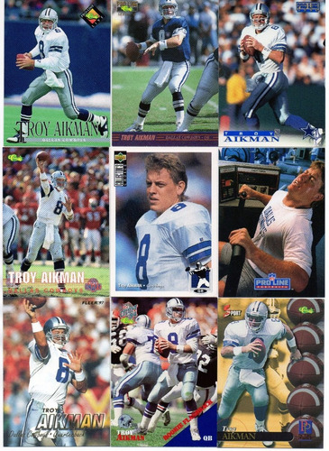 1991-1997 Troy Aikman Cowboys ( 10 ) Lote 