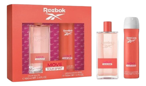 Reebok Move Your Spirit Edt 100ml + Deo 150ml Mujer Volumen De La Unidad 100 Ml