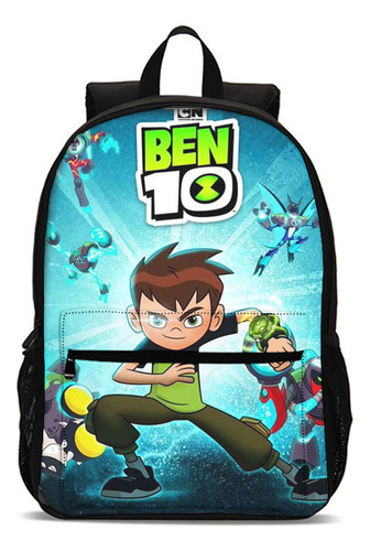 A Mochila Escolar Con Estampado De Hacker Junior De Ben 10, Cr