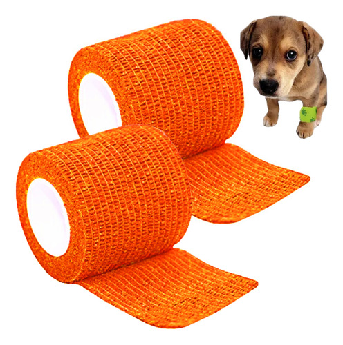 Vendas Elásticas Adhesiva Para Perro Anti Mordida Heridas X2 Fragancia Variado