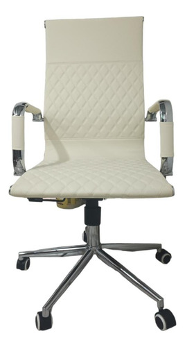 Imagen 2 de 4 de Silla De Oficina Ejecutiva Iza Color Beige