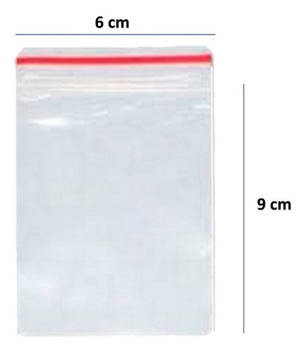 Saco Plástico Zip Lock Hermético Nº2 - 6x10 C/ 1000 Unidades