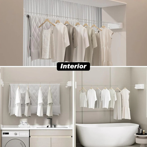 Tender De Pared Retractil Extensible Interior/exterior 4,2mt Blanco