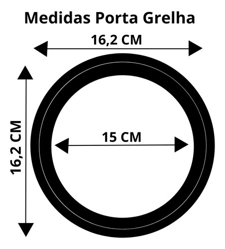 Porta Grelha Inox Redondo P/ Ralo Click 15cm Dourado