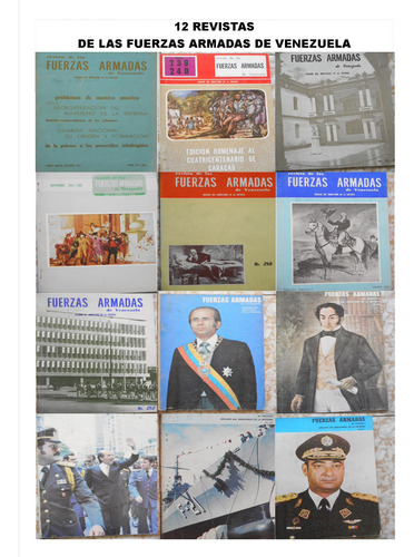 12 Revistas De Las Ff. Aa. De Venezuela De 1964 A 1980